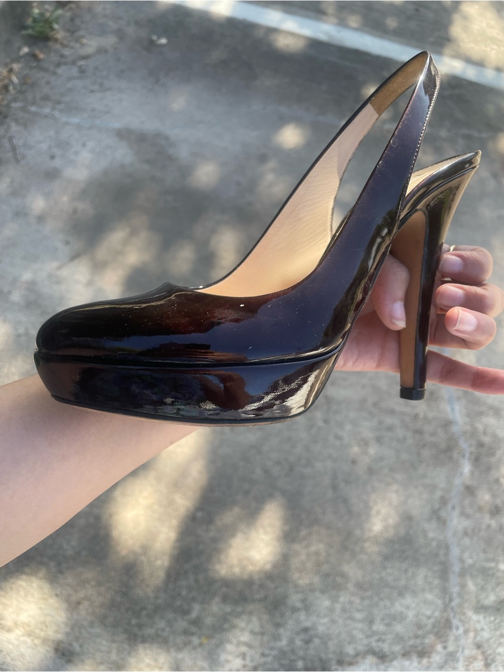 Prada Patent Leather Slingback Pumps 37 - Picture 17 of 17